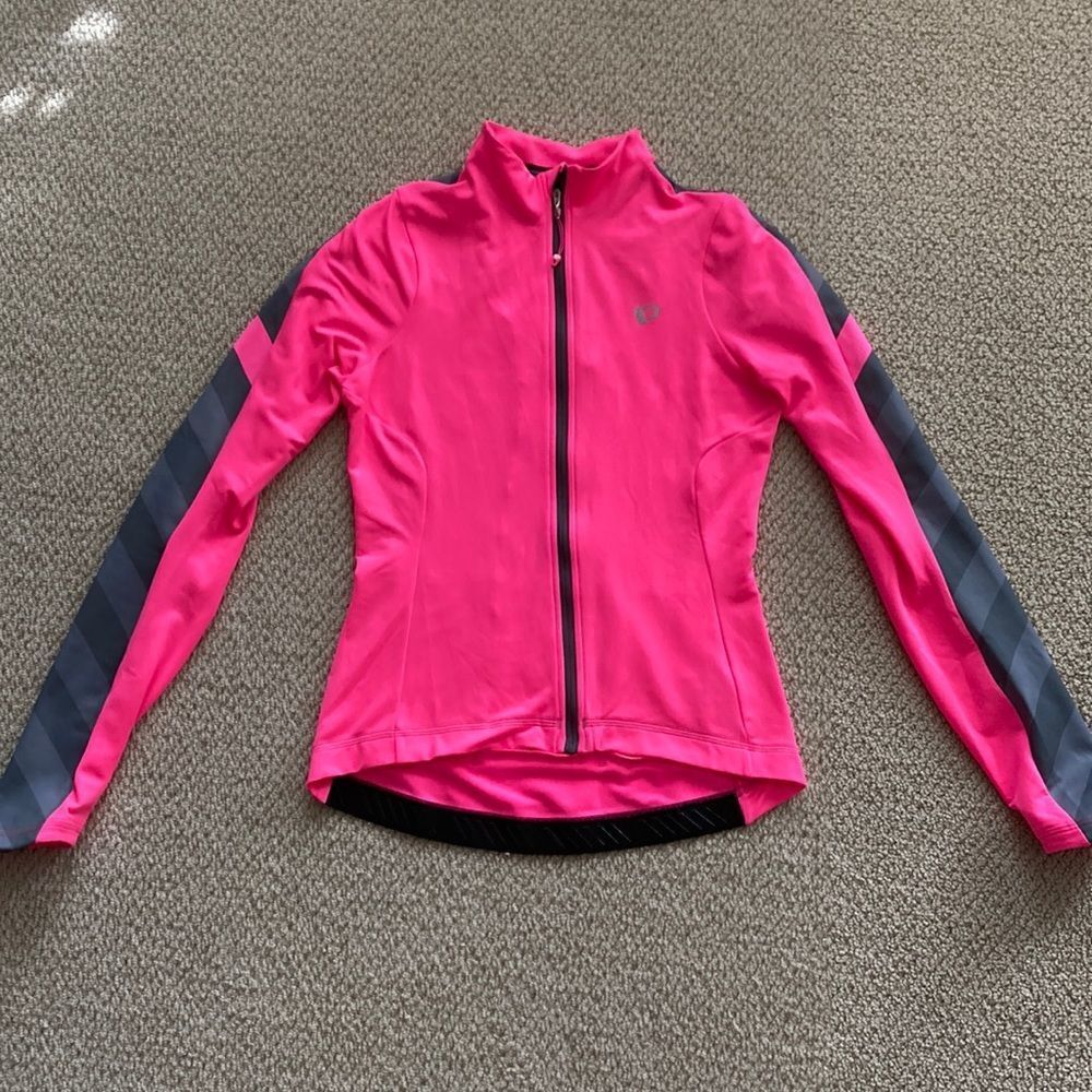 Pearl Izumi Elite Hot Pink Long Sleeve Cycling Jacket Jersey Pockets Like New S